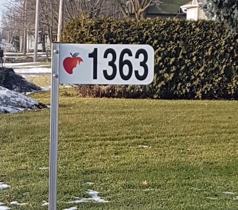 adresses civiques 911 - franklin - civic adressing signs