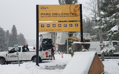 Installer des projets de signalisation en hiver : une réalité chez Kalitec